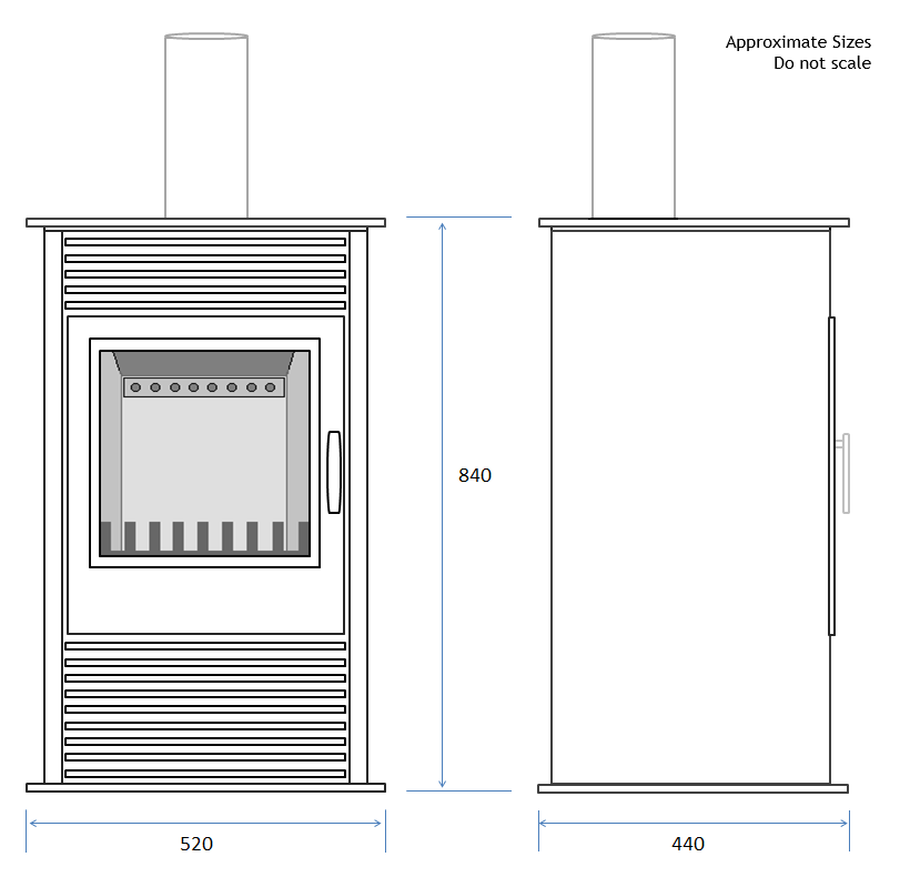 FHT Stove dimensions