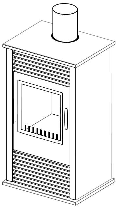 Perspective image of stove